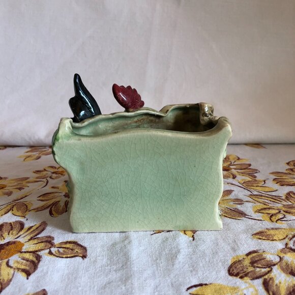 Vintage Japan Ceramic Rooster Planter - Picture 3 of 7